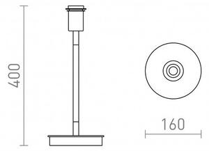KEITH stolní podstavec s USB bílá buk 230V E27 40W - RED - DESIGN RENDL