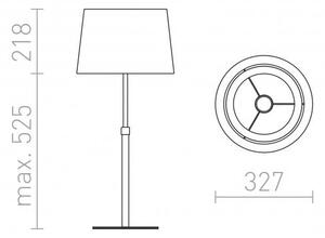 ESPLANADE stolní černá/bílá chrom 230V E27 42W - RED - DESIGN RENDL
