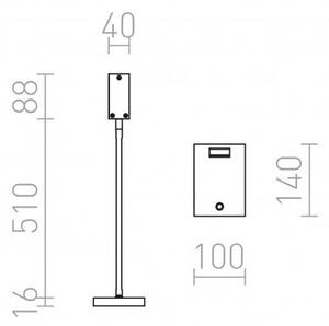 FRISCO T stolní černá 230V LED 4.2W 120° 3000K - RED - DESIGN RENDL