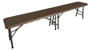 TENTino Plastová skládací lavice RATTAN 180 cm