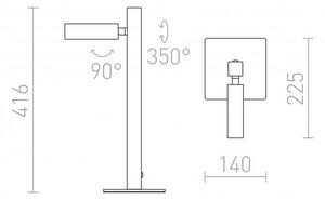 FADO stolní černá 230V LED 3W 45° 3000K - RED - DESIGN RENDL