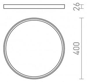 LANA 40 přisazená bílá plast 230V LED 32W 3000K 4000K 6000K - RED - DESIGN RENDL