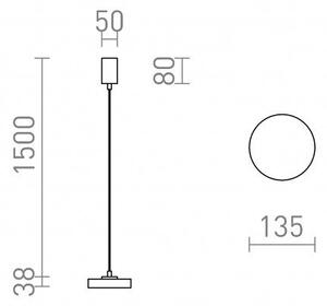 ARETHA I závěsná černá 230V LED 12W 3000K - RED - DESIGN RENDL