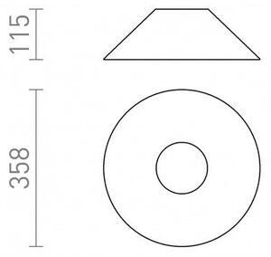RED R14337 SFERA 36/12 stínidlo bílá kov - RED - DESIGN RENDL