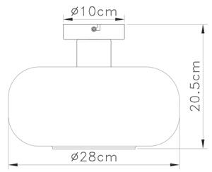 Globo 15566DA - Přisazený lustr GIUSEPPE 1xE27/40W/230V pr. 28 cm čirá