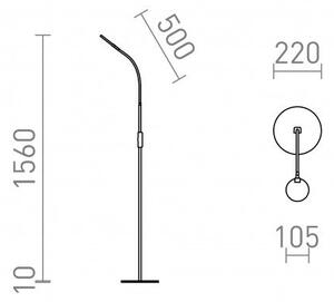 CELESTE DIMM stojanová černá 230V LED 5W 100° 3000K - RED - DESIGN RENDL