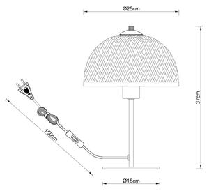 Globo 15767T - Stolní lampa COLLY 1xE27/15W/230V bambus