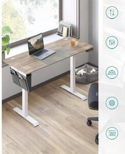 SONGMICS Polohovací stůl elektrický 140 x 60 cm bílý šedý