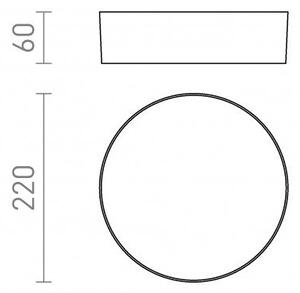 LARISA OUT 22 přisazená černá 230V LED 20W IP65 3000K 4000K 5700K - RED - DESIGN RENDL