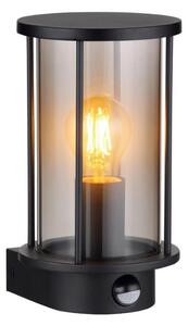 Globo 31360S - Venkovní nástěnné svítidlo se senzorem GRACEY 1xE27/60W/230V IP54