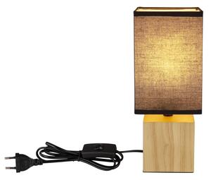 Globo 21628B - Stolní lampa VALENTINO 1xE27/7W/230V černá/hnědá
