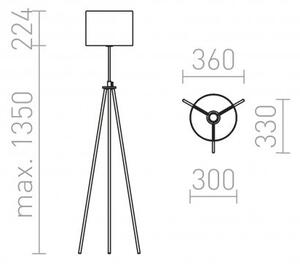 GARDETTE stojanová černá hliník 230V E27 42W - RED - DESIGN RENDL