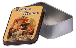 Plechová krabička Alfons Mucha - Bieres, 9,5 x 6 x 2,7 cm