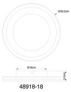 Globo 48918-18 - LED Stropní svítidlo CLARINO LED/18W/230V pr. 30,2 cm