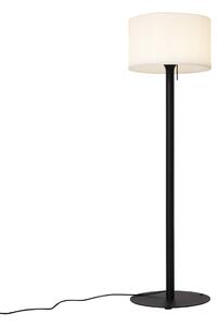 Moderní venkovní stojací lampa černá s bílým stínidlem IP44 - Mississippi