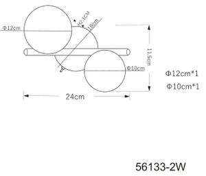 Globo 56133-2W - LED Přisazený lustr RIHA 2xG9/3W/230V