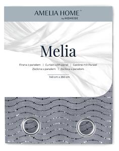 FLHF Dekorační záclona Melia s kroužky, bílá Rozměr: 140 x 250 cm