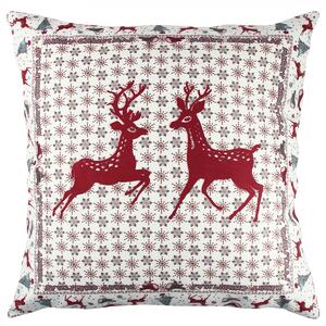 Hanah Home Vánoční dekorační polštář se soby VASO 43x43 cm bílý/červený