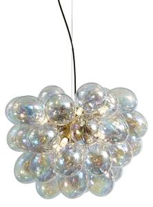 Závěsné svítidlo Art Deco zlaté s duhovým sklem 50cm 8-světelné - Uvas