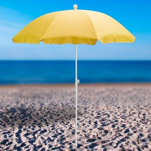 DEMA Plážový slunečník 180 cm UV30 Beach, žlutý 41274D