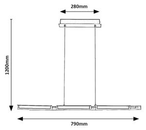 Rabalux 72045 - LED Lustr na lanku REMIEL LED/30W/230V 3000K