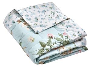 Modrý prošívaný přehoz 220x230 cm Avebury Floral – Catherine Lansfield