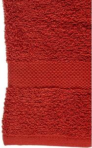 Berilo Ručník na toaletu Cihlově červená barva 50 x 90 cm (6 kusů)