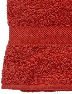 Berilo Ručník na toaletu Cihlově červená barva 70 x 130 cm (3 kusů)