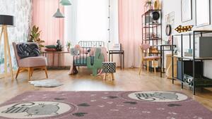 Breno Kusový koberec ROMA KIDS 21/RRR, Růžová, Vícebarevné, 120 x 170 cm