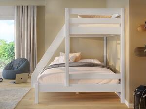 Patrová postel pro 3 Harry - bílá Bílá 90x200 cm