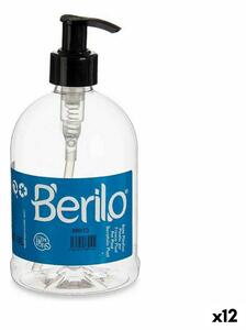 Berilo Dávkovač mýdla Černý Transparentní Plastické 500 ml (12 kusů)