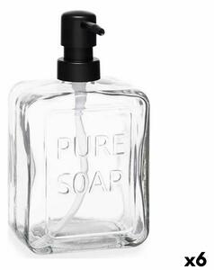 3992 Dávkovač mýdla Pure Soap Sklo Transparentní Plastické 570 ml (6 kusů)