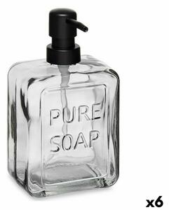 3992 Dávkovač mýdla Pure Soap Sklo Černý Plastické 570 ml (6 kusů)
