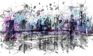 Ilustrace Modern Art NEW YORK CITY Skyline Splashes, Melanie Viola
