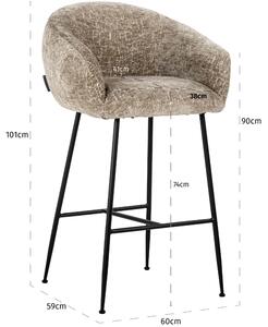 Hnědá čalouněná barová židle Richmond Avanti 74 cm