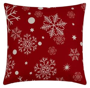 Povlak na polštář z mikrovlákna SNOWFALL 45x45 cm, červený