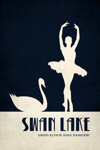 Ilustrace Swan Lake, Kubistika, (26.7 x 40 cm)