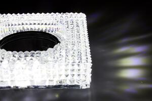 BERGE Podhledové bodové svítidlo BRG70454 krystal + LED žárovka GU10 5W - studená bílá