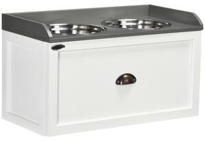Miska na krmení pro psy se zásuvkou, 60 x 30 x 36 cm D08-041V00WT