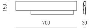 Gea Luce DOHA A G B - LED Nástěnné svítidlo DOHA LED/25W/230V 70 cm bílá