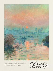 Obrazová reprodukce Sun Setting on the Seine - Claude Monet