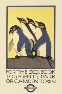 Obrazová reprodukce Vintage London Zoo Poster (Featuring Penguins)