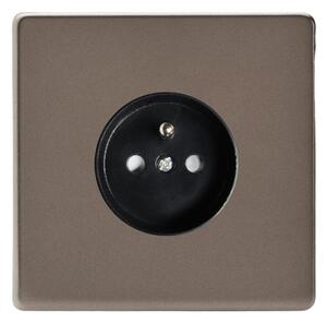Síťová zásuvka MAINS SOCKET - Bezšroubkový - 1-modulový - cínová Česká, Černá, 16A