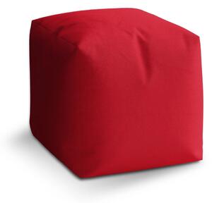 Sablio Taburet Cube Bordová - 40x40x40 cm