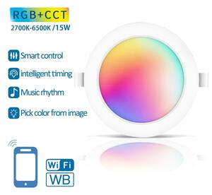 Aigostar -LED RGBW Stmívatelné podhledové svítidlo LED/15W/230V 2700-6500K Wi-Fi