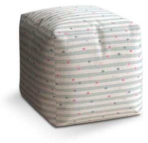 Sablio Taburet Cube Tečky a pruhy - 40x40x40 cm