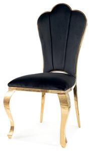 Jídelní židle QELL černá/zlatá