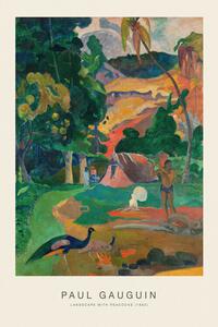 Obrazová reprodukce Landscape with Peacocks (Special Edition) - Paul Gauguin