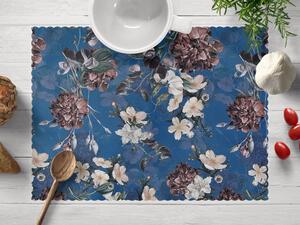 Biante Teflonové prostírání na stůl TF-061 Květiny na modrém 35x45 cm