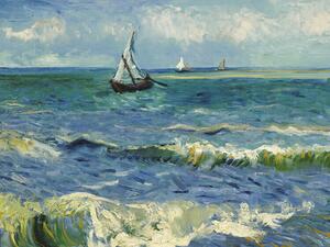 Obrazová reprodukce The sea at Saintes-Maries-de-la-Mer (Vintage Seascape with Boats) - Vincent van Gogh